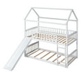 thumbnail image 5 of Kidkapers White Twin Over Twin Bunk Bed with Slide: House Shaped Solid Pine Wood Frame, Safety Guardrail & Ladder, Space-Saving Design, for Kids, Teens, Girls, Boys, 5 of 5