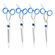 thumbnail image 1 of "Tijeras Estilista Barbero Profesionales Para Cortar Cabello Plata Azul ", 1 of 5