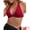 Red, variant on Backless Plunge Sports Deep V Halter Neck Bras L Red