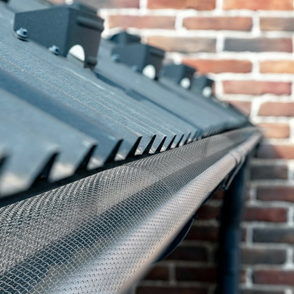 Aluminum Gutter Guard Mesh, Debris Protection with Gloves 5x100ft 5.07lbs