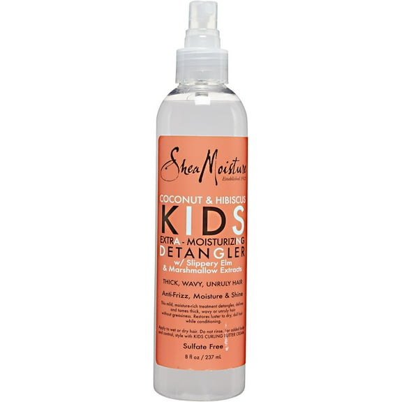 Shea Moisture Kids Extra-Moisturizer Detangler, Coconut & Hibiscus 8 oz (Pack of 2)