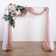 thumbnail image 3 of BalsaCircle Dusty Rose 18 feet Sheer Organza Curtain Panel Backdrop Drape Window Decorations, 3 of 8