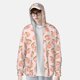 thumbnail image 2 of Fotbe Peach With Leaves Chaqueta con Protección Solar UPF 50+ para Hombre y Mujer, Camisa con Capucha y Bolsillos-Medium, 2 of 7