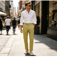 thumbnail image 3 of HBDesign Men's Seersucker Striped Pants, Lightweight Breathable Summer Casual Pants for Daily Outdoor Wear, 3 of 7