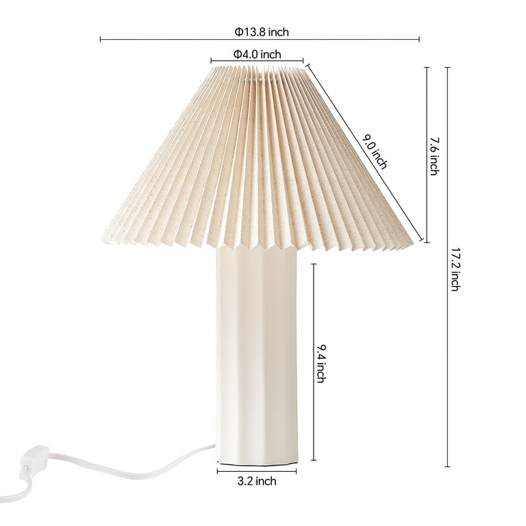 SUNMORY 17.5 Inch Ceramic Table Lamp, 3-Way Dimmable photo 5