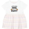 thumbnail image 3 of Inktastic Watching Football with My Poppy Girls Baby Dress, 3 of 5