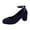 Blue, variant on Womens Sparkly Rhinestones Dress Shoes Stylish Casual Suede Ankle Strap Chunky Block Heels Dressy Pumps Spring Fall Footwear for Ladies Green Size 9