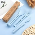 thumbnail image 1 of CRCMURE Food Clips Cutlery 4 Sets Portable Cutlery Set Spoon Fork Chopsticks Tableware Set For Celebrate Holidays Picnics Daily Use Travel Flatware Set(4 Colors), 1 of 4
