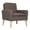 Brown, variant on Dazone Modern Accent Fabric Chair Single Sofa Comfy Upholstered Arm Chair Living Room Yellow