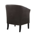 thumbnail image 4 of Linon Simon Upholstered Club Chair High Arms Deep Seat in Brown Faux Leather, 4 of 15