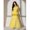 Yellow, variant on Women Yellow One Shoulder Long Sleeve Floral Embroidery Ruched Waist Maxi