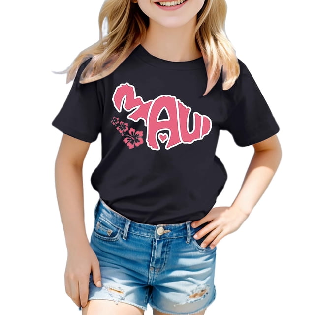 TZEWGL T-Shirts pour Enfants Col Rond Manches Courtes Amples Imprimé Graphique Blouse pour Nouveau-Nés Taille 3-4T
