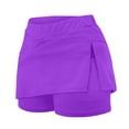 thumbnail image 3 of Clearance Sale! Women's Workout Skort High Waist Yoga Legging With Attached Skirt For Tennis Golf Running Gym Comfortable Athletic Skirted Pants Purple XXL Size, 3 of 7