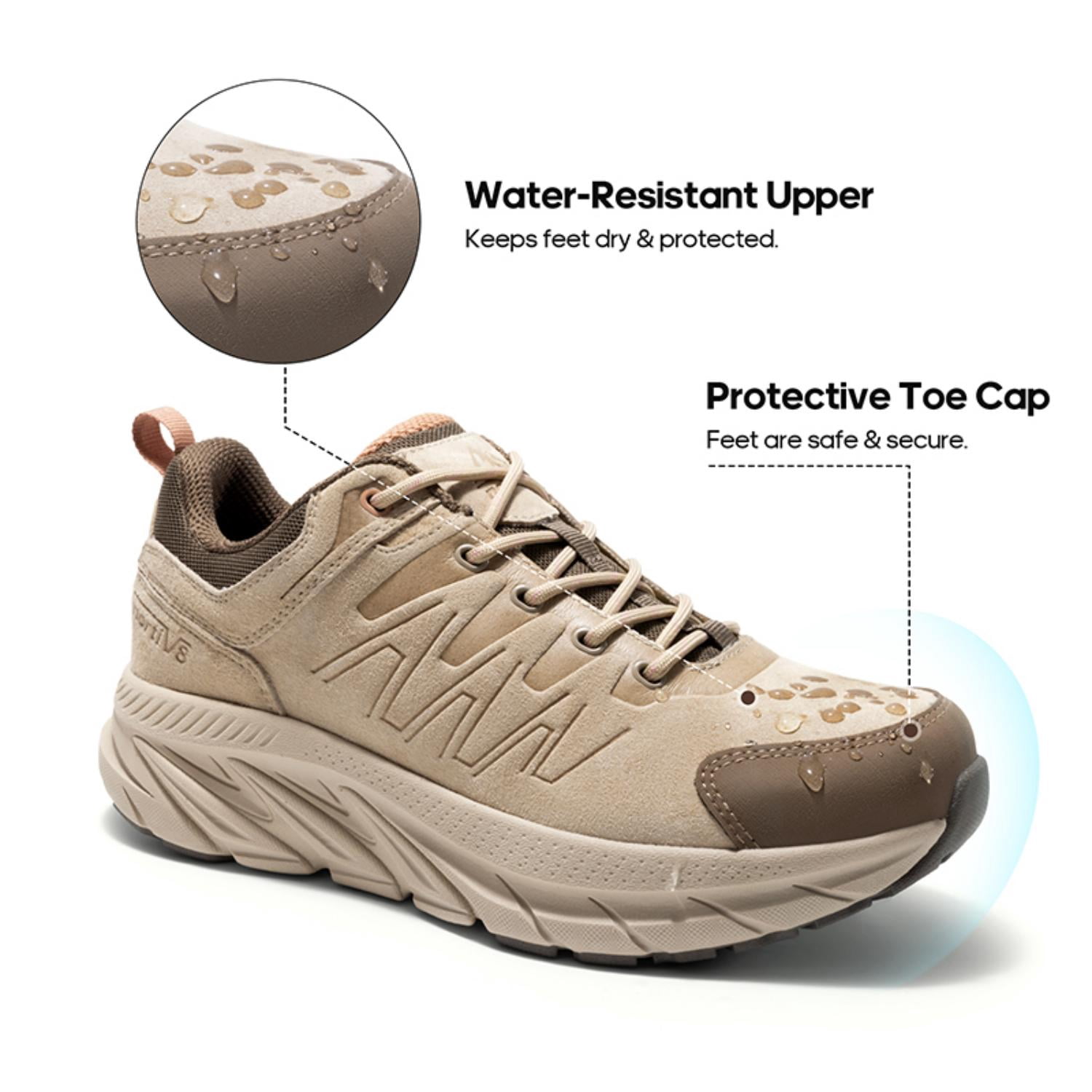 NORTIV 8 Women’s Horizon Lightweight Hiking Shoes Chunky Tennis-Inspired Non-Slip Trekking Trails & Platform Walking Sneakers