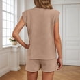 thumbnail image 4 of MuXiKeJi Clothes Women's 2 Piece Lounge Sets 2026 Casual Summer Airport Travel Outfits Oversized Shirts Biker Shorts Matching, 4 of 6