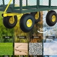 thumbnail image 4 of EastVita Heavy Duty 1400 Lbs Capacity Steel Garden Cart 3-in-1 Utility Metal Wagon with Removable Mesh Sides to Convert Into Flatbed Yard Utility Cart Outdoor Gardens Wagon for Garden Farm Lawn, 4 of 5