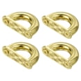 thumbnail image 1 of Uxcell 4-Pack Hebillas de Conector en D, Hebilla de Puente de Aleación para Bricolaje en Cuero y Fabricación de Mochilas [Oro Claro], 1 of 6