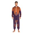 thumbnail image 2 of IAUYY Unisex Adult Onesie Pajamas Ultra-Soft Crystal-Soft Fabric, Halloween Adult Onesie Pajamas Adults,With a Zipper Plus Size Onesie Pajamas, Solid Dark Purple, 2 of 7