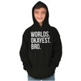 thumbnail image 5 of Worlds Okayest Bro Sibling Brother Kids Hoodie Sweatshirt Boys Teen Brisco Brands S, 5 of 6
