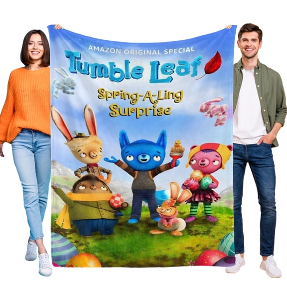 Throw Blanket for Tumble Leaf Soft Warm Bed Couch Flannel Blanket for Kids Boys Girls Gifts Home Decor 30x40 Inch