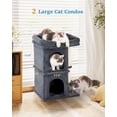 thumbnail image 3 of Cat Tree Tower Perch Bed and Washable Top for Large Adult Cats, Condo and Scratching Post for Indoor Kitten Pet, 3 of 15
