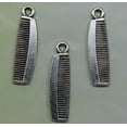 thumbnail image 2 of U8MO 10/30/60/100pc retro comb alloy charms pendants For Jewelry Making DIY 26x7mm-ancient silver-60pcs, 2 of 2