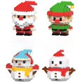 thumbnail image 1 of 2026 Christmas Building Block Decoration Set Mini Holiday Building Block Model Figurine DIY Decoration Ornaments Christmas Best Gift (Set of 4 Figurines), 1 of 8