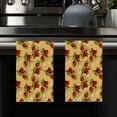 thumbnail image 2 of YladaFaie Strawberry Kitchen Towels, 2 Pack Wreath Tea Dish Towels, Absorbent Drying Cloth Tea Towels for Cooking Baking, 16 x 24 Inch, 2 of 7