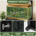 thumbnail image 3 of Uforic 120 gal Fish Tank Stand w Shelf and Cabinet, 1100 lbs Capacity, Power Outlets, Metal, Black, 3 of 9