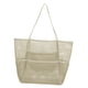 thumbnail image 4 of Bolsa de asas de playa de malla Bolsa de almacenamiento Juguete ños Gran capacidad Cosmética Bolsa de hombro multifunción Bolso para vacaciones blanco Salvador Bolso de playa, 4 of 10