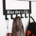 thumbnail image 2 of Birdeem Creative Wrought Iron Door Hook No T Race Free Punching Storage Rack, 2 of 10