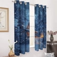 thumbnail image 3 of Christmas Snowmen 2 Panels Curtains for Bedroom Living Room Drapes Kitchen Window Curtain Home Decor, 3 of 6