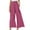 Hot Pink, variant on QLEICOM Women's Stretchy Wide Leg Pants Summer High Waisted Cotton Linen Palazzo Pants Wide Leg Long Lounge Pant Trousers with Pocket Blue S, US Size 4