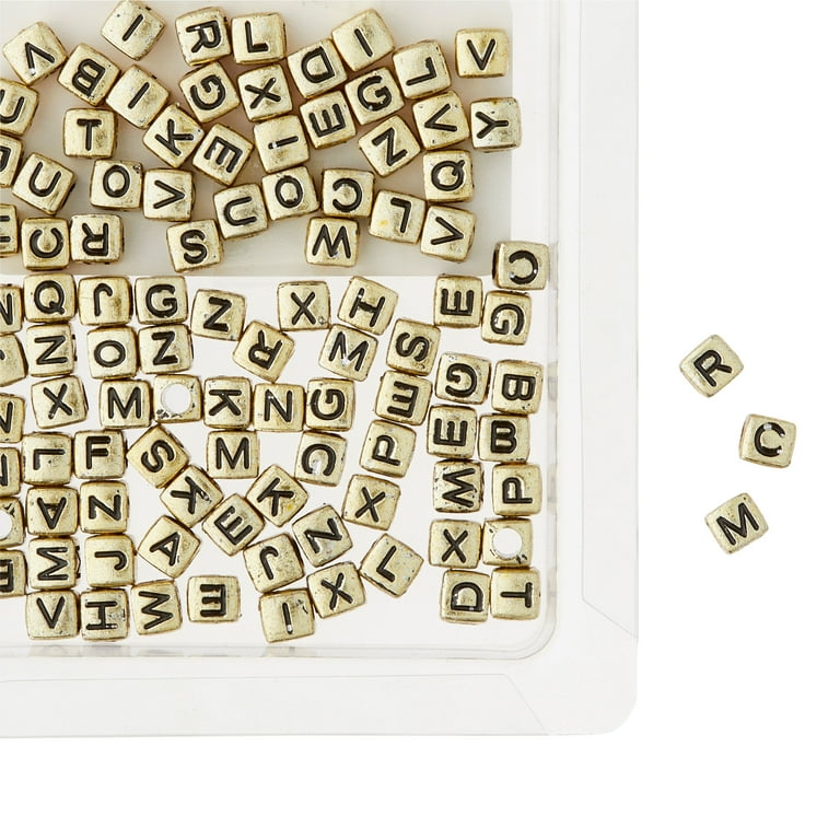 MICHAELS Bulk 12 Packs: 390 ct. (4,680 total) Alphabet Cube Crafting Beads,  6mm by Bead Landing™ 