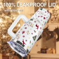 thumbnail image 3 of Christmas Tumbler 40oz Reindeer Tumbler with Lid and Straw Christmas Trees Snowflakes Cup Xmas Insulated Coffee Mug Christmas Gifts for Women Men, 3 of 6