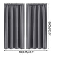thumbnail image 3 of Isvgxsz Easy-Going Rod Pocket Blackout Curtains for Bedroom, Room Darkening Window Curtains for Living Room, Thermal Insulated Noise Reduction Solid Window Drapes, 3 of 4