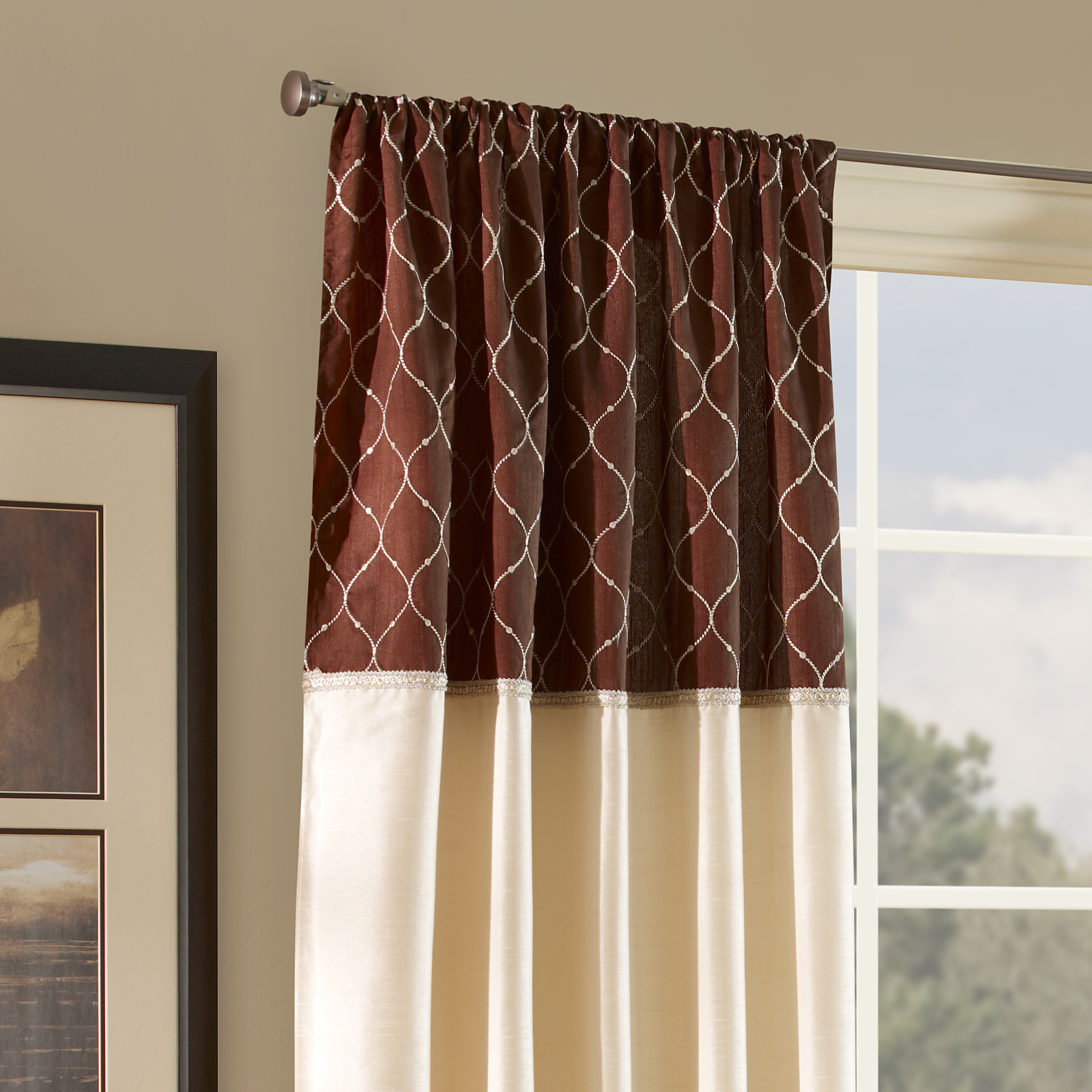 Belle Maison Ludlow Reversible Curtain Panel - image 2 of 3