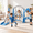 Blue, variant on KORIMEFA 6-in-1 Kids Slide and Swing Set, Toddler Climbing Slide Set for Age 1-5, Indoor and Outdoor Playground Slide Includes Swing, Basketball Hoop, Climber
