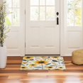 thumbnail image 3 of Yayeee Doormat for Inside 20"x32" Absorbent Low-Profile Washable Non-Slip Rubber Backed Entryway Rug, White Watercolor Sunflowers, 3 of 8