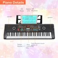 thumbnail image 6 of Kids Keyboard Piano, Portable 61 Keys Piano Keyboard for Beginners, Electronic Music Keyboard Kid Piano with Built-in Dual Speaker, Microphone and Adapter, for Boys Girls Ages 3-12, 6 of 9