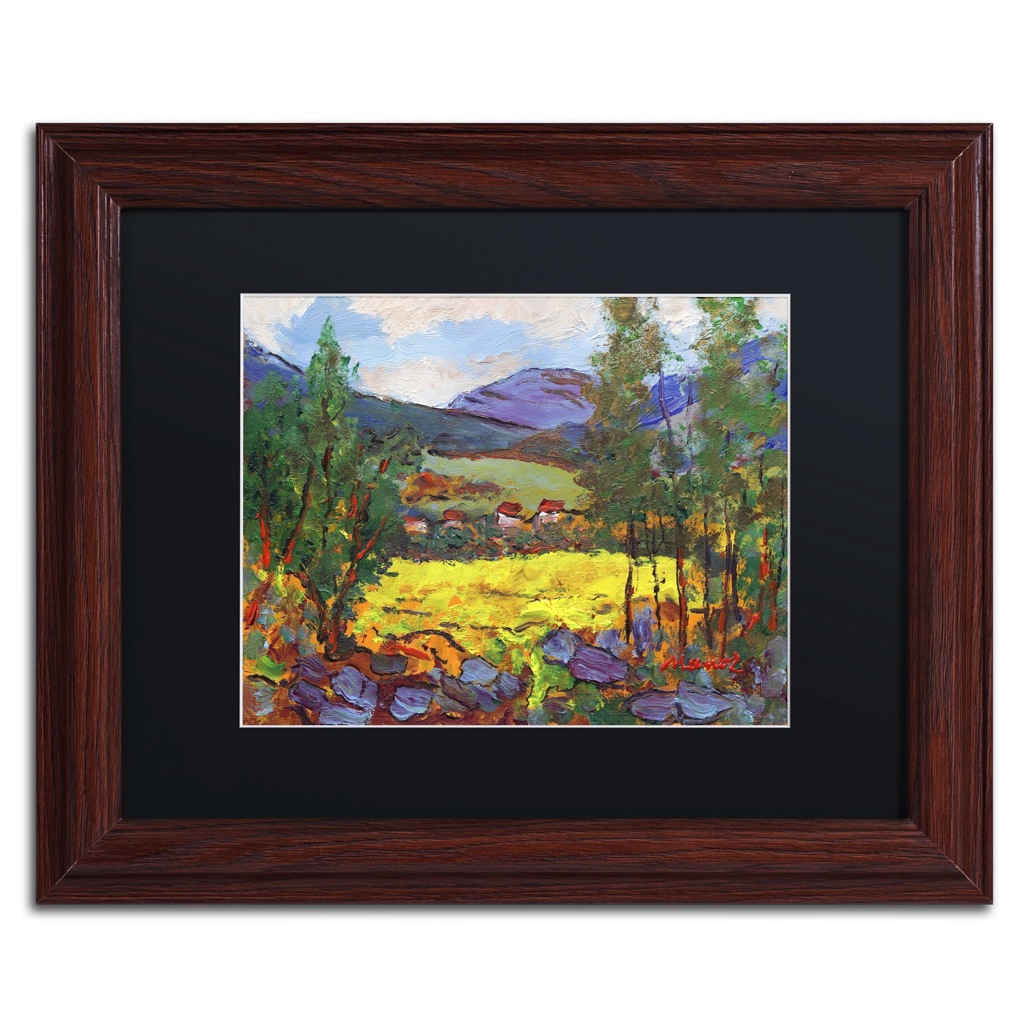 Trademark Fine Art "Gilded Glade" Canvas Art by Manor Shadian Black Matte, Wood Frame