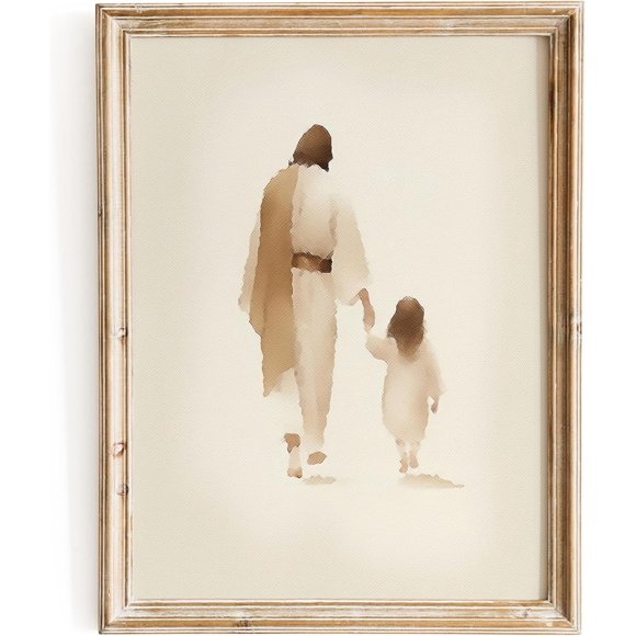 KSIW-KSIW| The Way He Leads | Christian Bible Wall Art Jesus Poster Decor Christian Wall Art Home Decor Perfect Religious Wall Art Christian Gifts for Women (24x36 In Unframed)