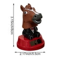 thumbnail image 2 of Yvsxxv 1 Brown Solar Powered Horse Figurines & Knick-Knacks Bobble Head Car Dashboard Ornament for Home Desk, 2 of 7