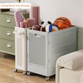 thumbnail image 5 of Luku Rolling Laundry Hamper with Lid, Large Capacity Basket with Wheels, Portable Laundry Cart for Bathroom, 5 of 9