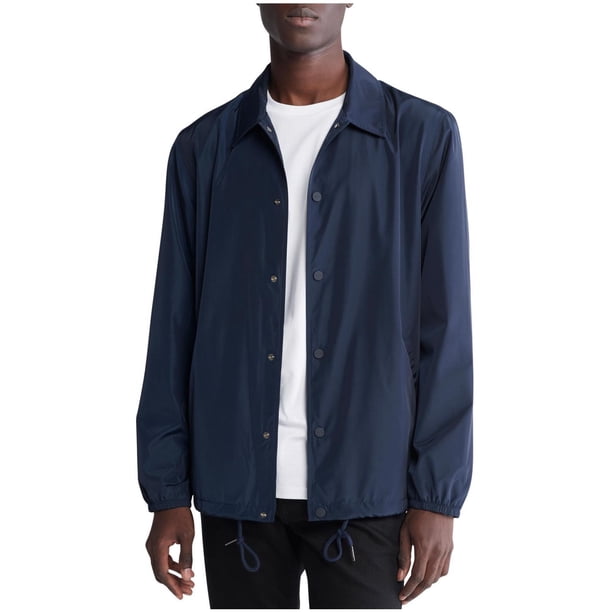 Calvin Klein Mens Coaches Anorak Jacket, navy, 2XL
