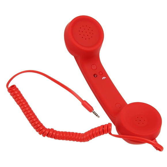 Retro Telephone Handset, Classic Vintage Handset with 3.5mm Sound Plug, Reduce Radiation Old Telephone Receiver, Volume Control, Wired Telephone Receiver