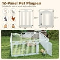 thumbnail image 3 of Gymax 32'' 12-Panel Dog Playpen w/ Secure Locking Door & Ground Stakes Easy Assembly, 3 of 7