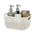 thumbnail image 4 of Simplify 4 Pack 2-Tone Decorative Plastic Medium Storage Basket in Ivory, 4 of 7