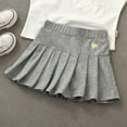thumbnail image 3 of Girls Kids Plaid Skirt Pleated Mini Skater Uniform Skirt Toddler Tennis Skort Skirts 2-6 Years Old, 3 of 5