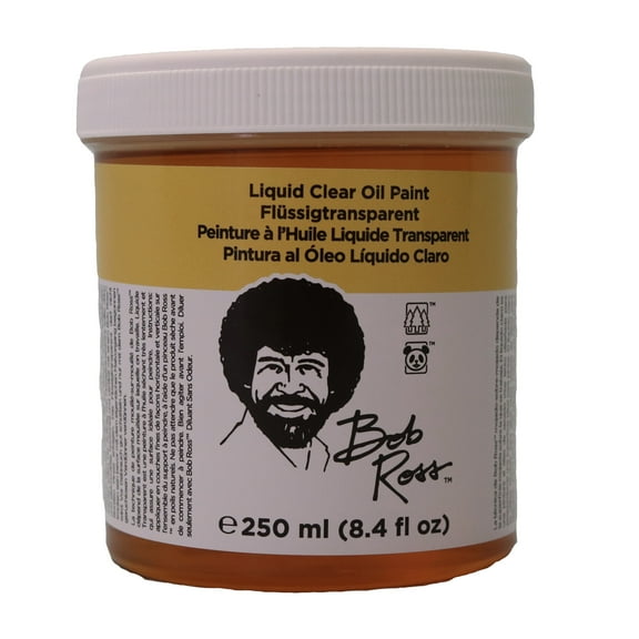Bob Ross Liquid Base Coat, 237ml Jar, Liquid Clear